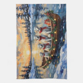 Great Pyrenees Christmas Boat Holiday Geschirrtuch (Vertikal)