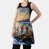 Great Pyrenees Christmas Boat Holiday Schürze (InSitu)