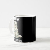 Great Pyrenees Christmas I'm Fine Everything Is Fi Kaffeetasse (Vorderseite Links)