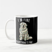 Great Pyrenees Christmas I'm Fine Everything Is Fi Kaffeetasse (Links)