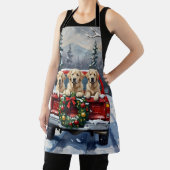 Great Pyrenees Christmas Red Truck Holiday Schürze (InSitu)