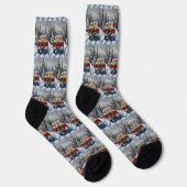 Great Pyrenees Christmas Red Truck Holiday Socken (Rechts)