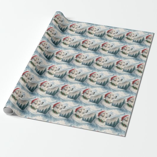 Great Pyrenees Christmas Wrapping Paper Geschenkpapier (Ungerollt)
