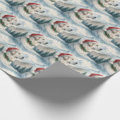 Great Pyrenees Christmas Wrapping Paper Geschenkpapier (Ecke)