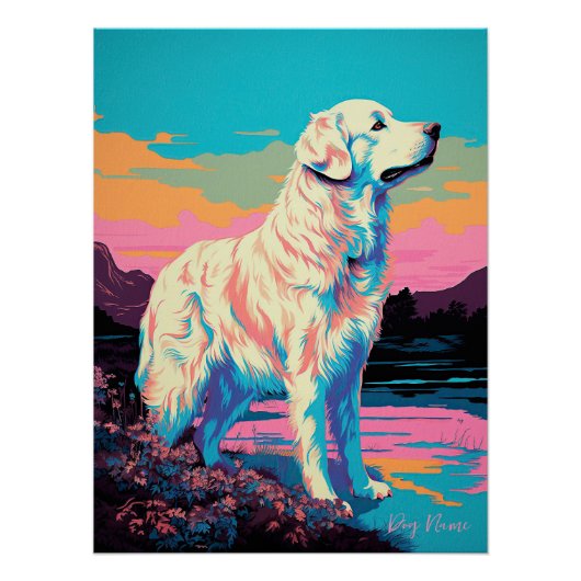 Great Pyrenees Dog 002 - Bruno Pokopen Poster (Vorderseite)