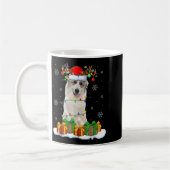 Great Pyrenees Dog Christmas Lights Santa Pet Dog Kaffeetasse (Links)