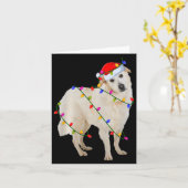 Great Pyrenees Dog Christmas Lights Santa Pet Dog Karte (Gelbe Blume)