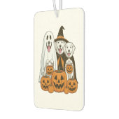 Great Pyrenees Dog Ghost Witch Halloween Matching  Autolufterfrischer (Links)