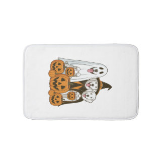 Great Pyrenees Dog Ghost Witch Halloween Matching  Badematte