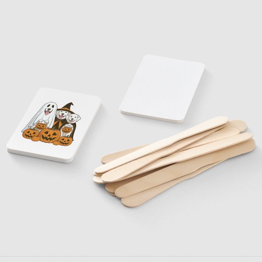 Great Pyrenees Dog Ghost Witch Halloween Matching Fächer (Non-assembled)