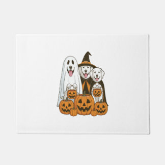 Great Pyrenees Dog Ghost Witch Halloween Matching  Fußmatte