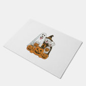 Great Pyrenees Dog Ghost Witch Halloween Matching  Fußmatte (Schrägansicht)