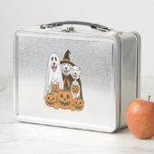 Great Pyrenees Dog Ghost Witch Halloween Matching  Metall Brotdose (Beispiel)