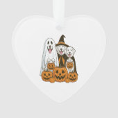 Great Pyrenees Dog Ghost Witch Halloween Matching Ornament (Vorderseite)
