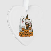 Great Pyrenees Dog Ghost Witch Halloween Matching  Ornament (Vorderseite)