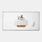 Great Pyrenees Dog Ghost Witch Halloween Matching  Schreibtischunterlage (Tastatur & Maus)