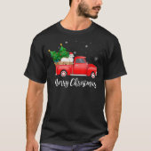 Great Pyrenees Dog Riding Red Truck Christmas T-Sh T-Shirt (Vorderseite)