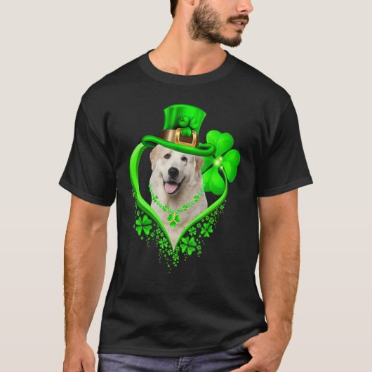 Great Pyrenees Dog St Patricks Day Lover Irish Sha T-Shirt (Vorderseite)