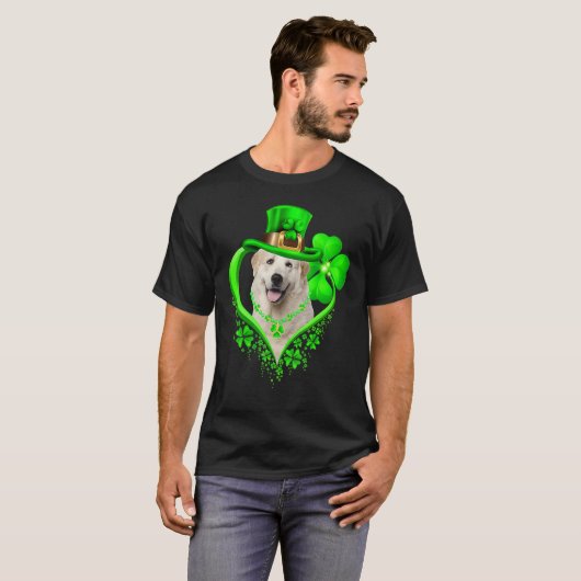 Great Pyrenees Dog St Patricks Day Lover Irish Sha T-Shirt (Vorne ganz)