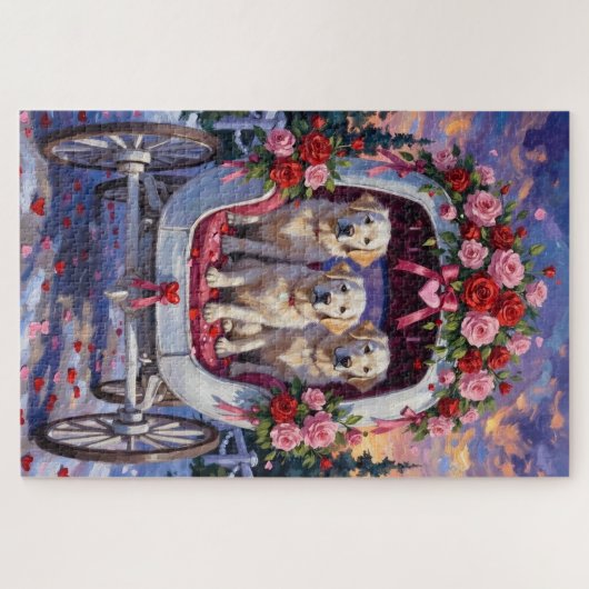 Great Pyrenees Dog Valentine's Day Puzzle (Horizontal)