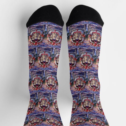 Great Pyrenees Dog Valentine's Day Socken (Oben)