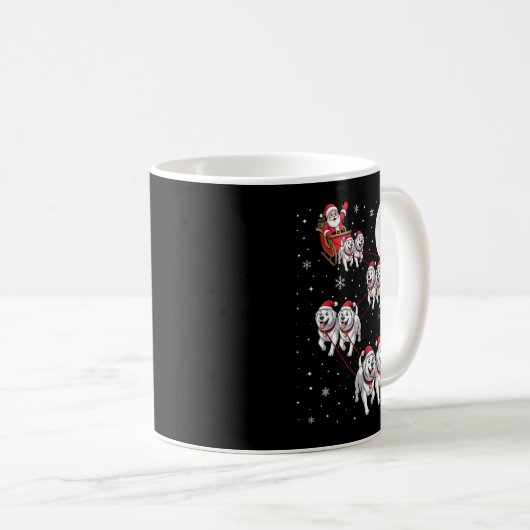 Great Pyrenees Dog Xmas Pajama Matching Santa Clau Kaffeetasse (VorderseiteRechts)