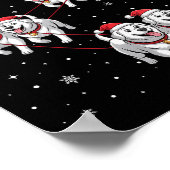 Great Pyrenees Dog Xmas Pajama Matching Santa Clau Poster (Ecke)