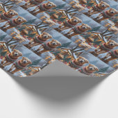 Great Pyrenees Dogs Christmas Snow Holiday Geschenkpapier (Ecke)