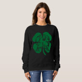 Great Pyrenees Face Head Green Shamrock Saint Patr Sweatshirt (Vorne ganz)