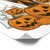 Great Pyrenees Hund Geist Hexe Halloween passend  Poster (Ecke)