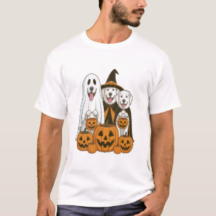 Great Pyrenees Hund Gespenst Hexe Halloween passen T-Shirt