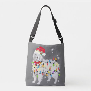 Great Pyrenees Hund Weihnachtslicht Xmas Mama Papa Tragetaschen Mit Langen Trägern