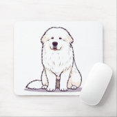 Great Pyrenees Mousepad (Mit Mouse)