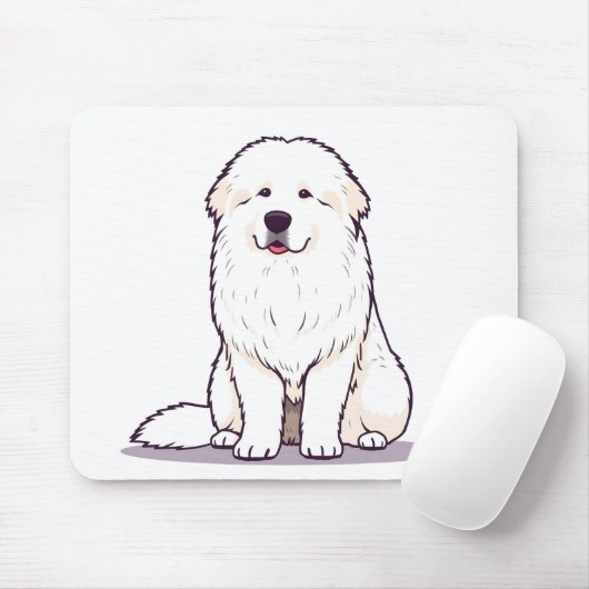 Great Pyrenees Mousepad (Mit Mouse)