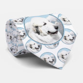 Great Pyrenees Painting - Original Dog Art Krawatte (Gerollt)