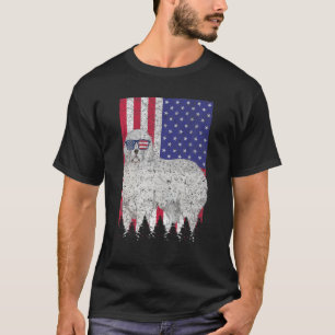 Great Pyrenees Patriotic Dog USA Pride American Fl T-Shirt