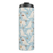 Great Pyrenees Paws and Bones Thermal Tumbler Thermosbecher (Vorderseite)