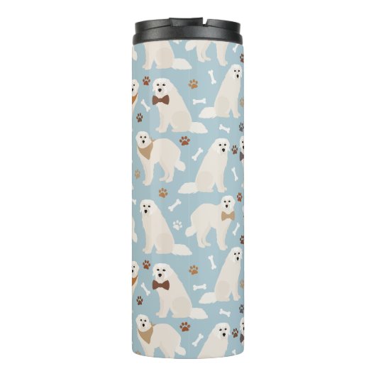 Great Pyrenees Paws and Bones Thermal Tumbler Thermosbecher (Rückseite)