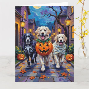 Great Pyrenees Süßigkeiten-oder-Saures-Halloween-K Karte