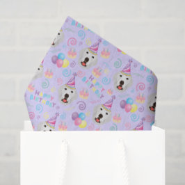 Great Pyrenees Tissue Paper in Purple Seidenpapier