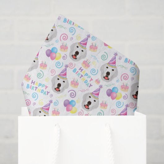 Great Pyrenees Tissue Paper in White Seidenpapier (Geschenk Tasche)