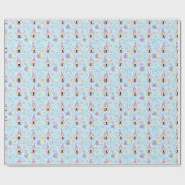 Great Pyrenees Wrapping Paper Blue Geschenkpapier (Flach)