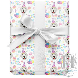 Great Pyrenees Wrapping Paper White Geschenkpapier