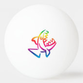 great rainbow shark tischtennisball (Rückseite)