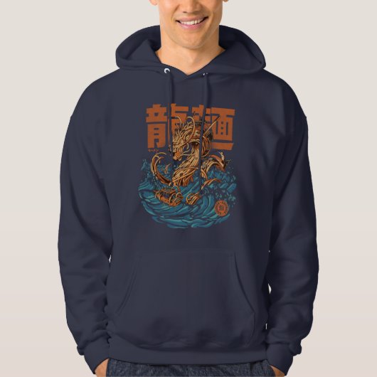 Great Ramen Dragon off Kanagawa Hoodie (Vorderseite)