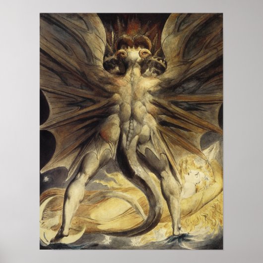 Great Red Dragon von William Blake Poster (Vorne)