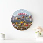 Great Reno Balloon Race Rising Balloons 40. Jahr Große Wanduhr (Zuhause)