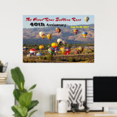 Great Reno Balloon Race Rising Balloons 40. Jahr Poster (Heimbüro)