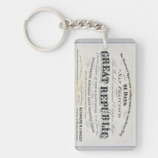 Great Republic Clipper Segelschiff 1900 Schlüsselanhänger (Vorderseite)