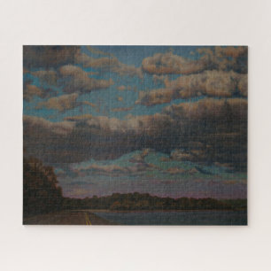 Great River Road Sonnenuntergangsblick Puzzle